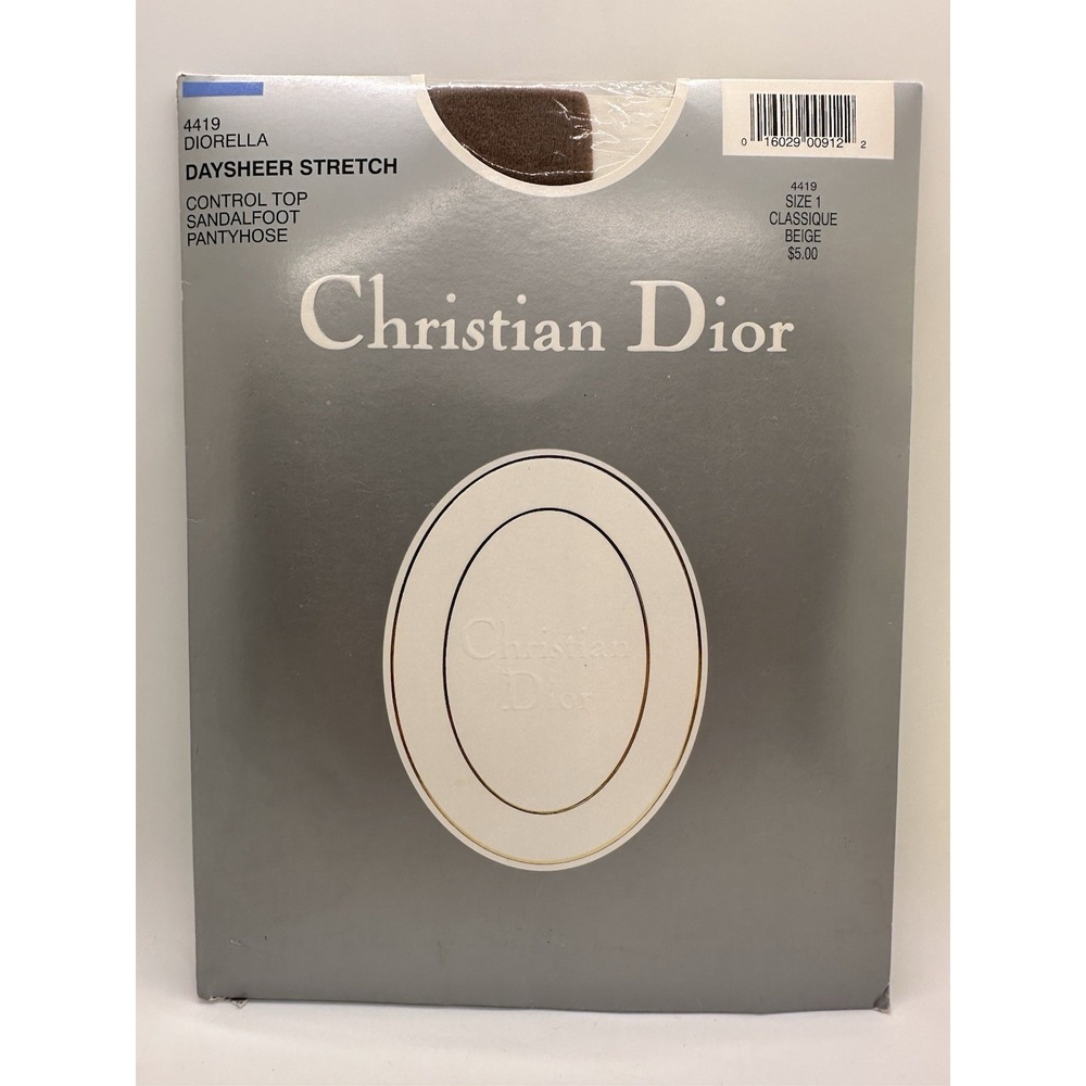 Vintage Christian‎ Dior Daysheer Stretch Pantyhose Control Top Beige Size 1